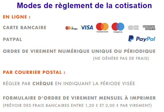 Modes de paiement